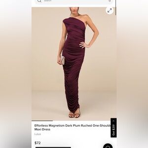 Lulu's One-Shoulder Plum Dress